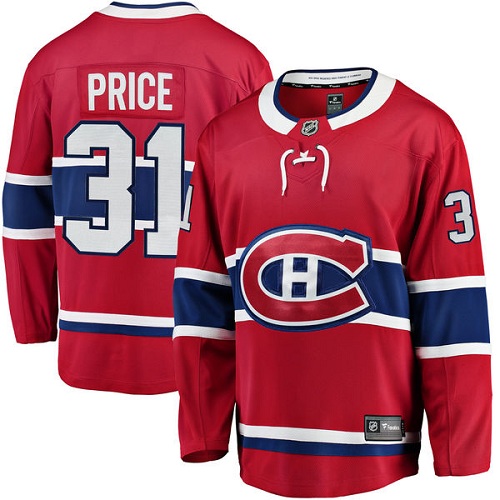 Herren Montreal Canadiens Eishockey Trikot Carey Price #31 Breakaway Rot Fanatics Branded Heim